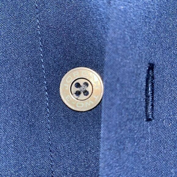 Flight UNC North Carolina Tar Heels Navy Blue Jordan TWO3 Button Down Shirt 3XL - Picture 4 of 9